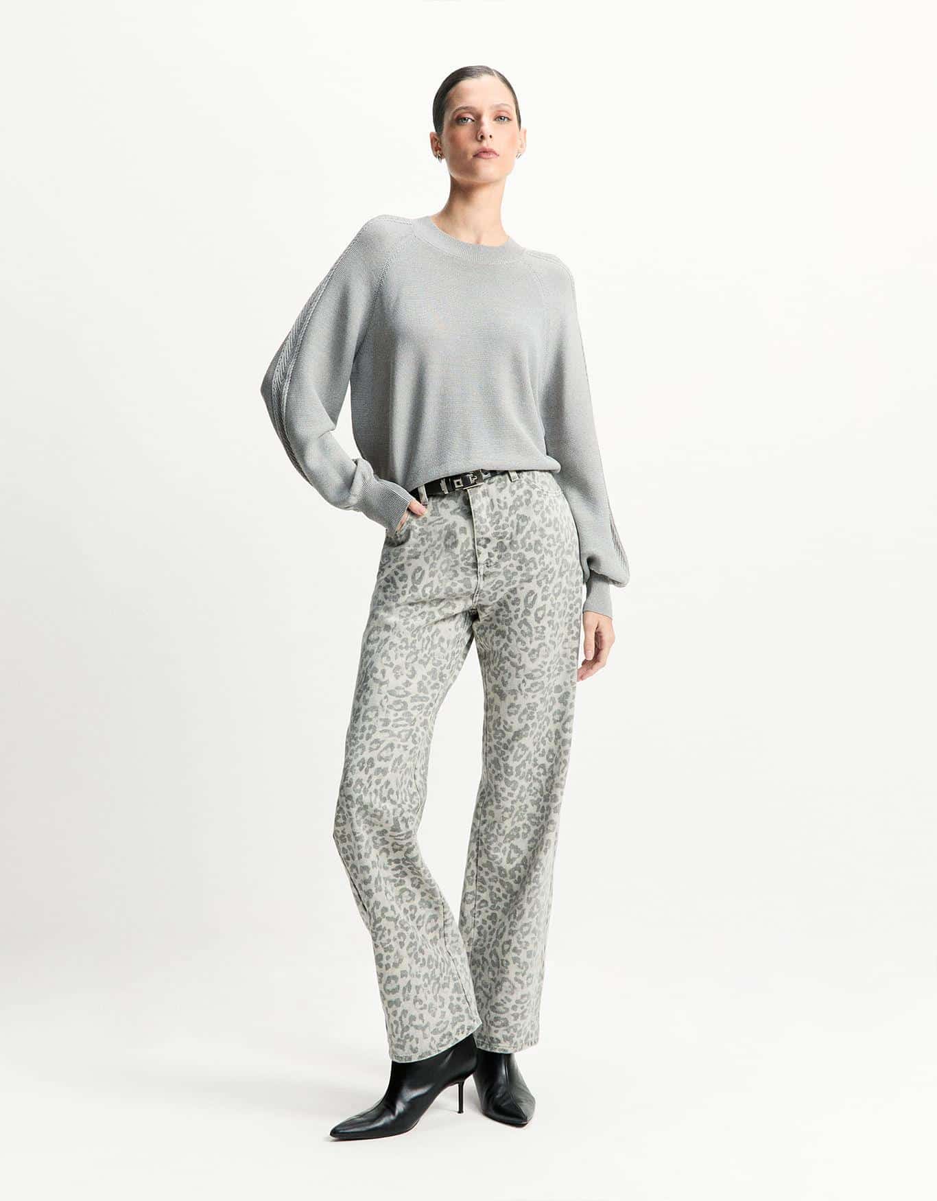 Calça Onça Cinza