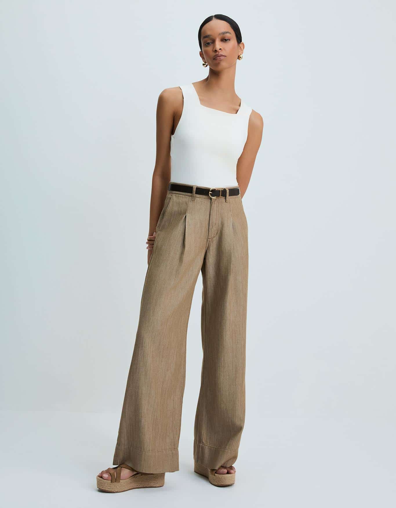 Calça Pantalona Alfaiatada Pregas