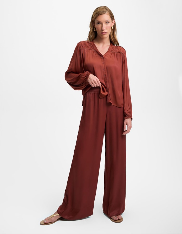 Shoulder — Calça Pantalona com Elástico