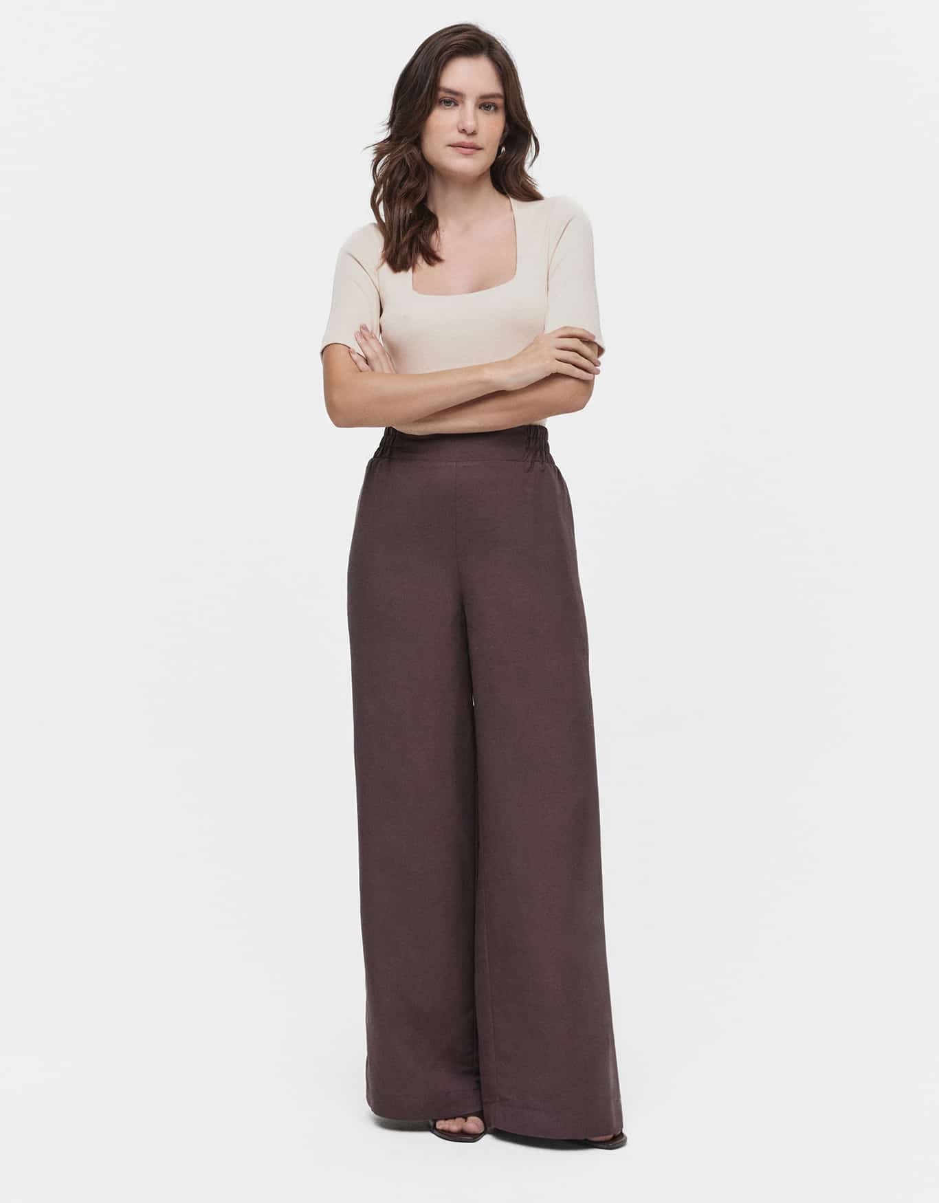 Calça Pantalona Elástico