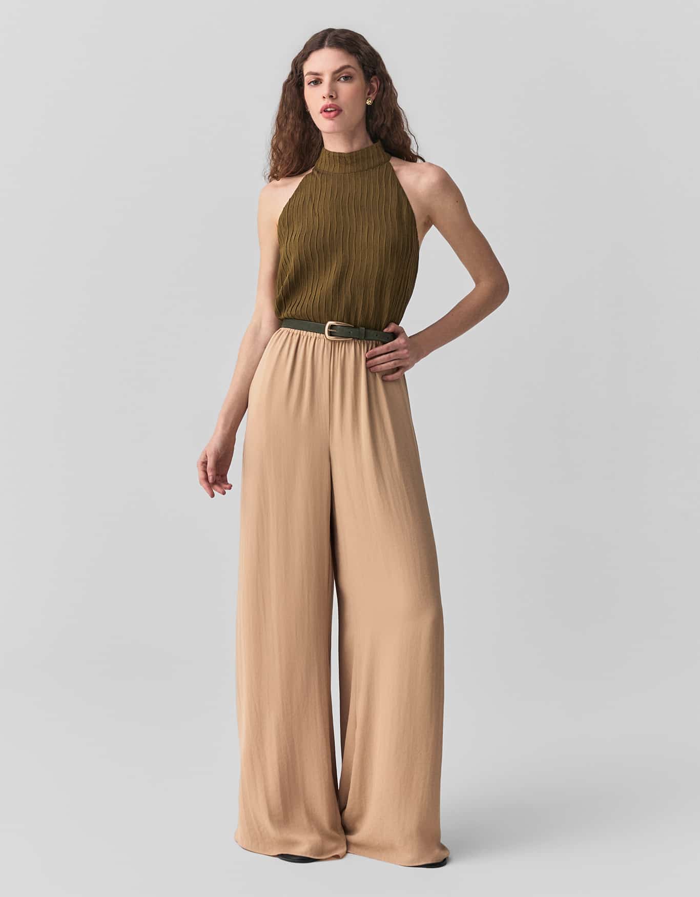 Calça Pantalona Fenda