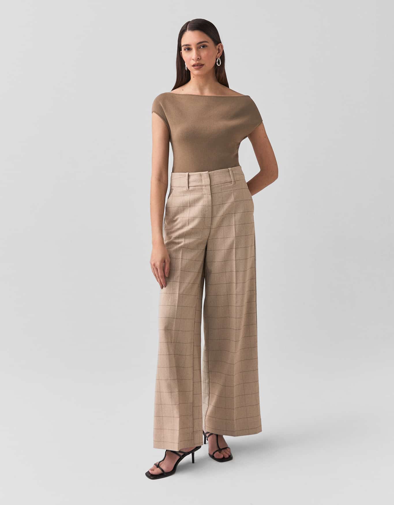 Calça Pantalona Grid