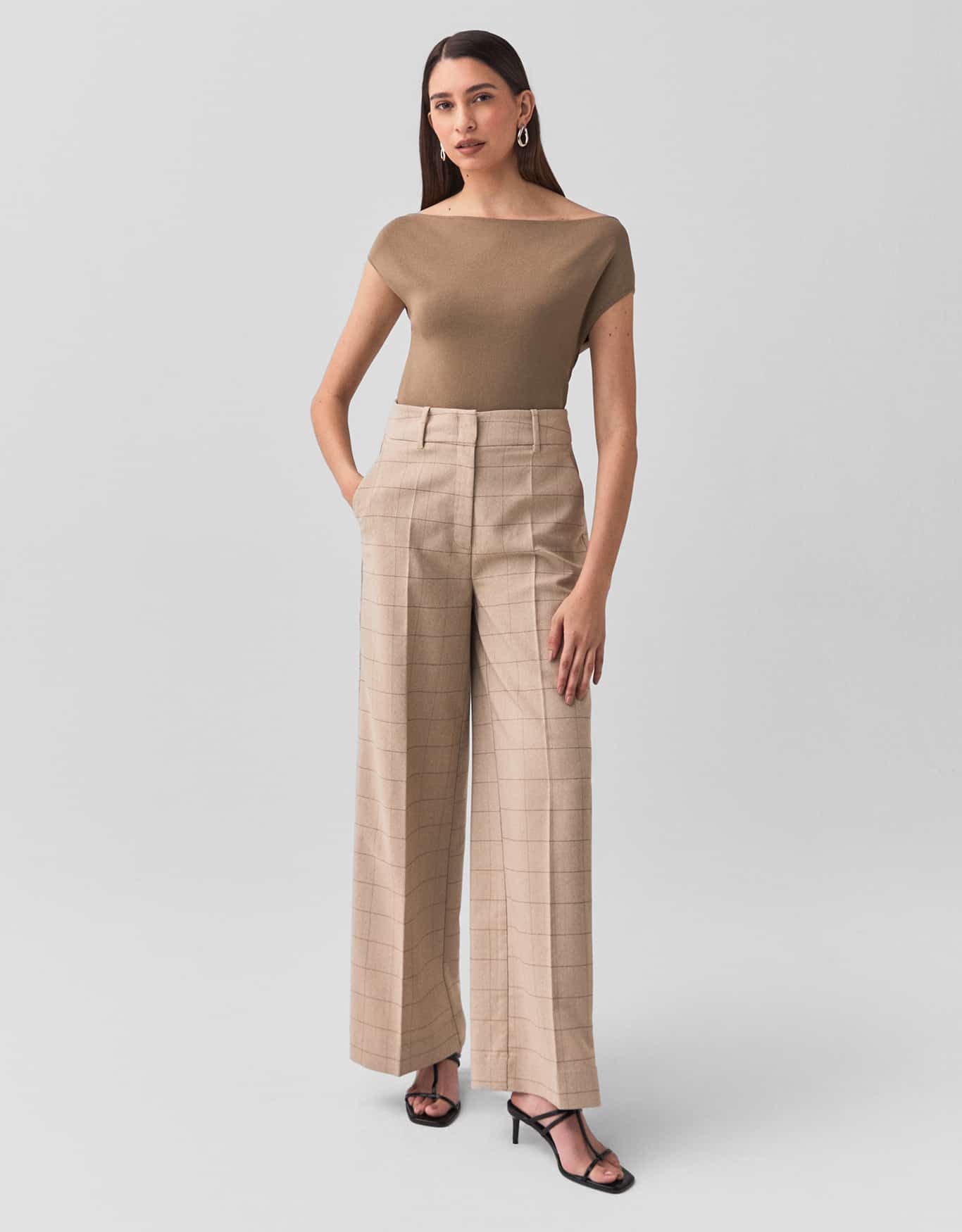 Calça Pantalona Grid