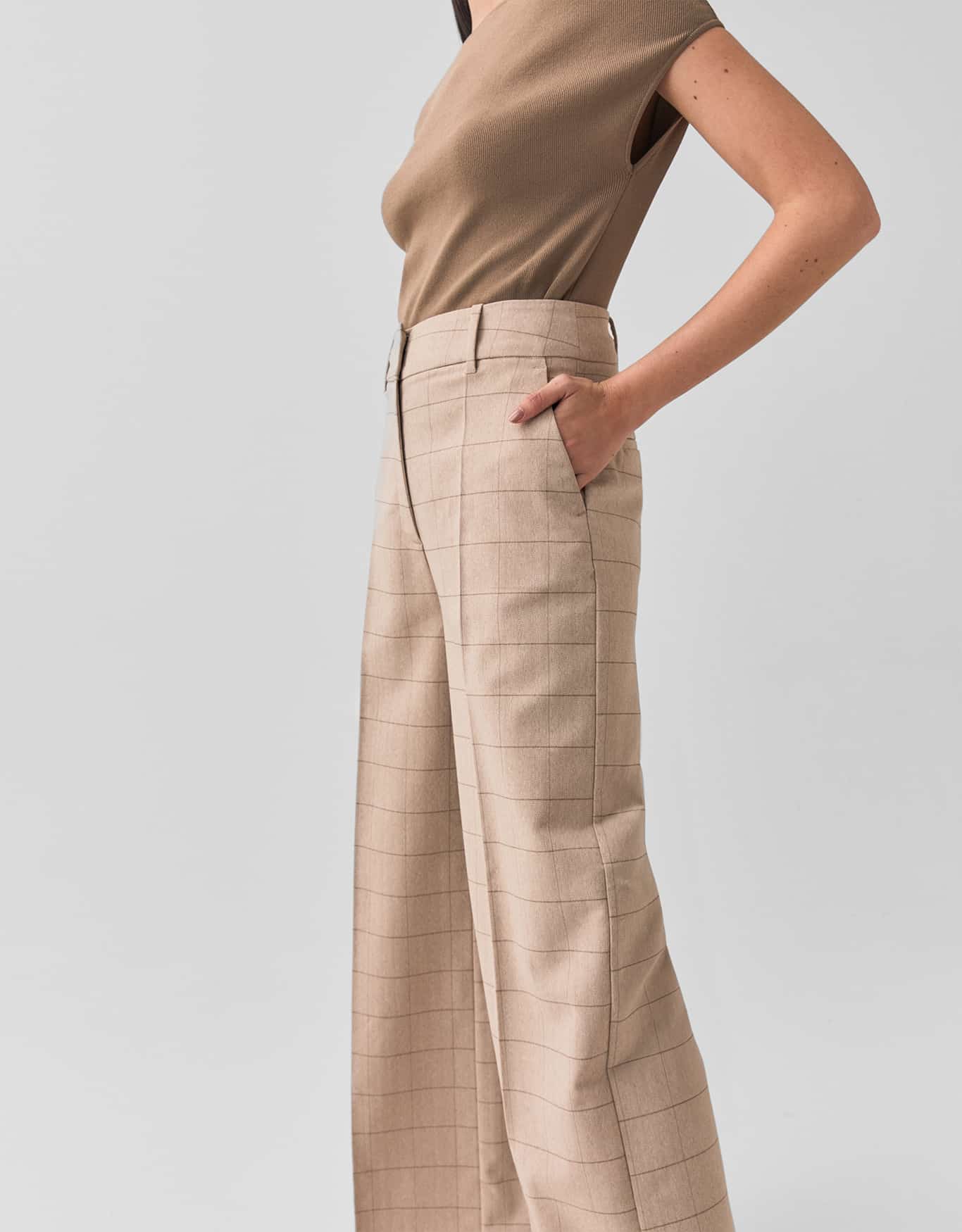 Calça Pantalona Grid