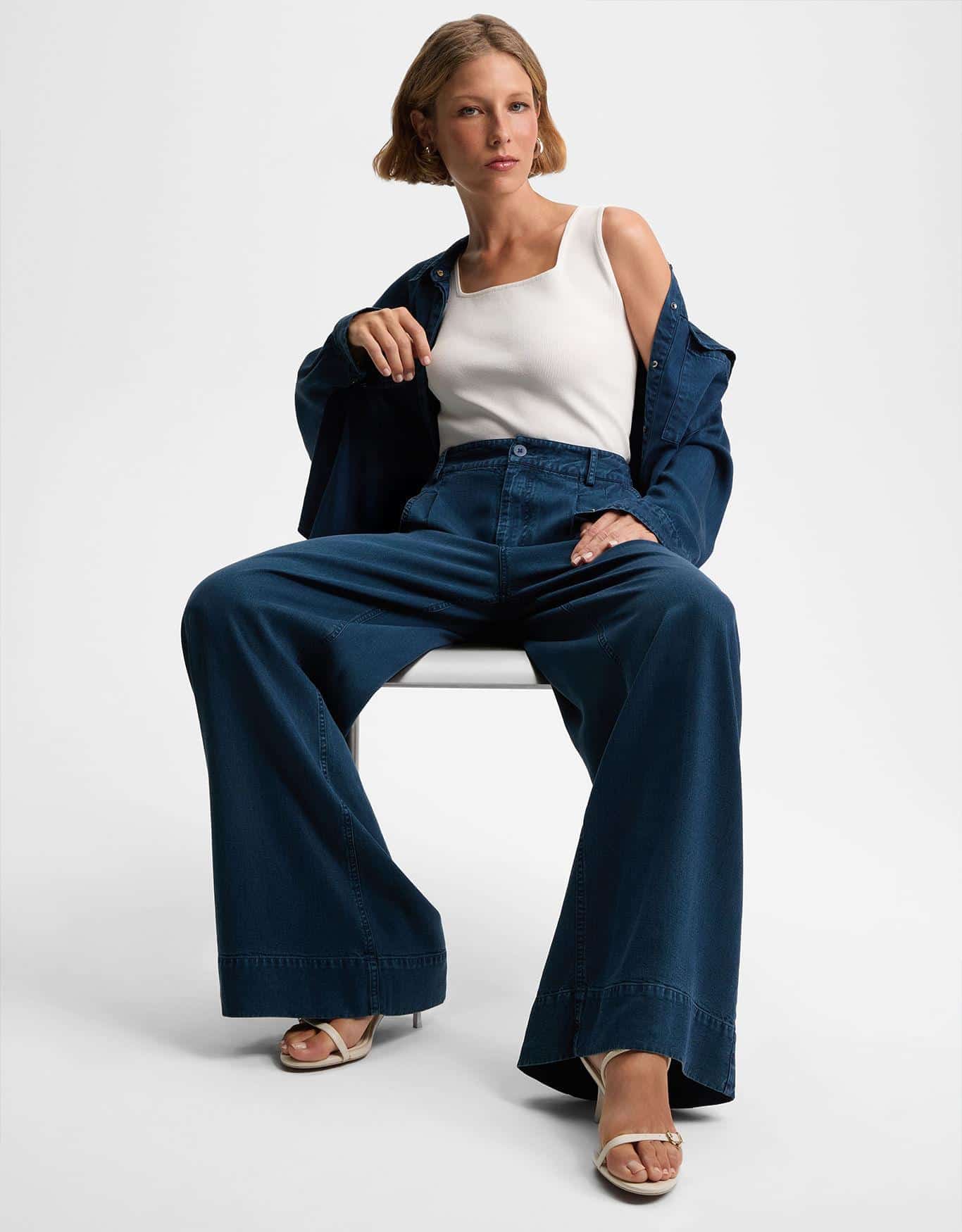 Calça Pantalona Liocel Jeans