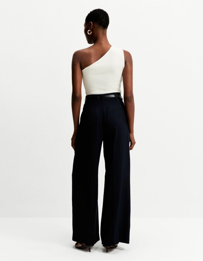 Calça Pantalona Pregas