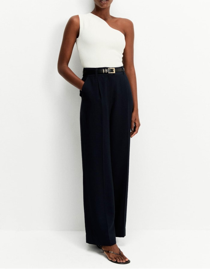 Calça Pantalona Pregas
