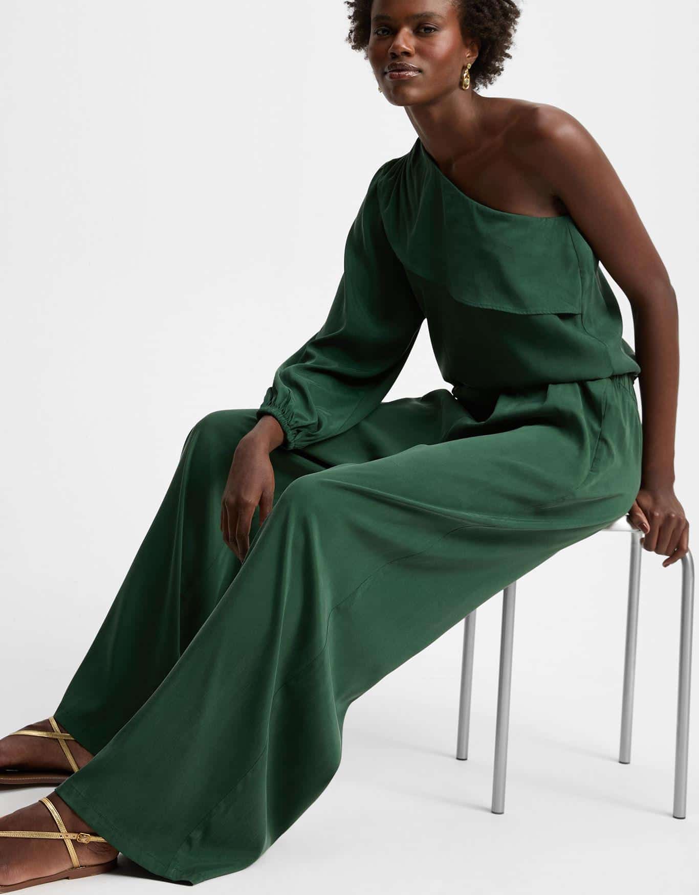 Calça Pantalona Pregas