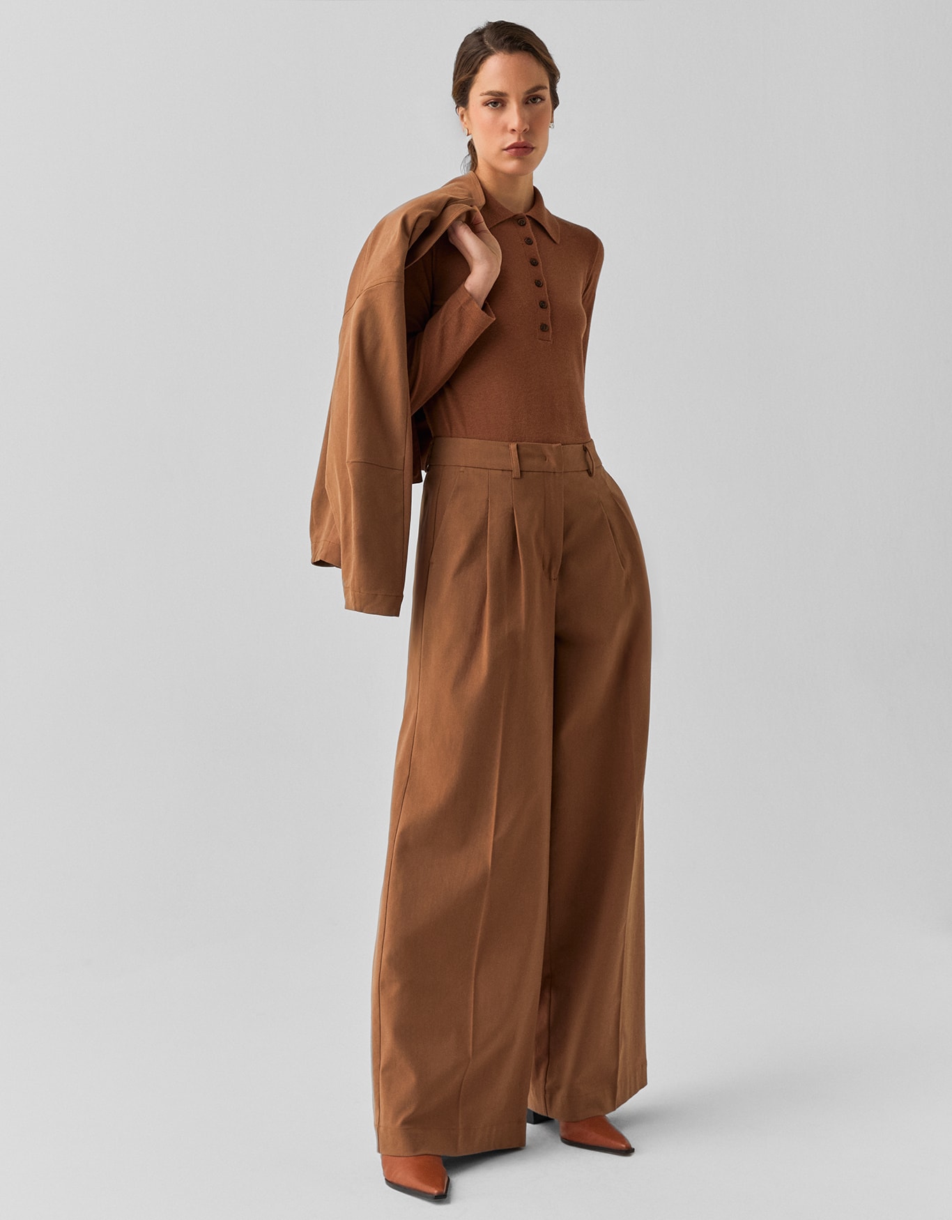 Calça Pantalona Pregas