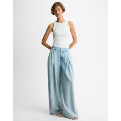 Calça Pantalona Pregas