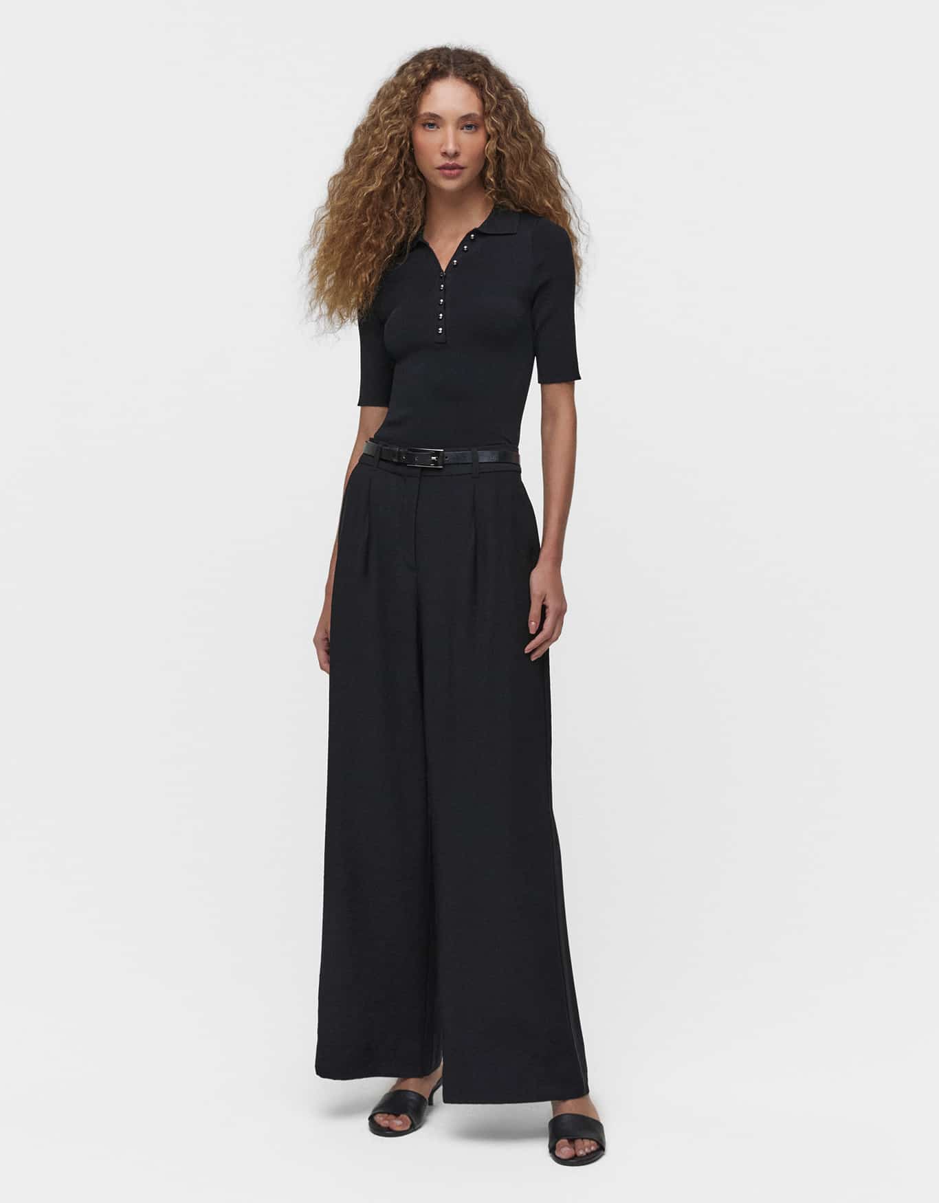 Calça Pantalona Pregas