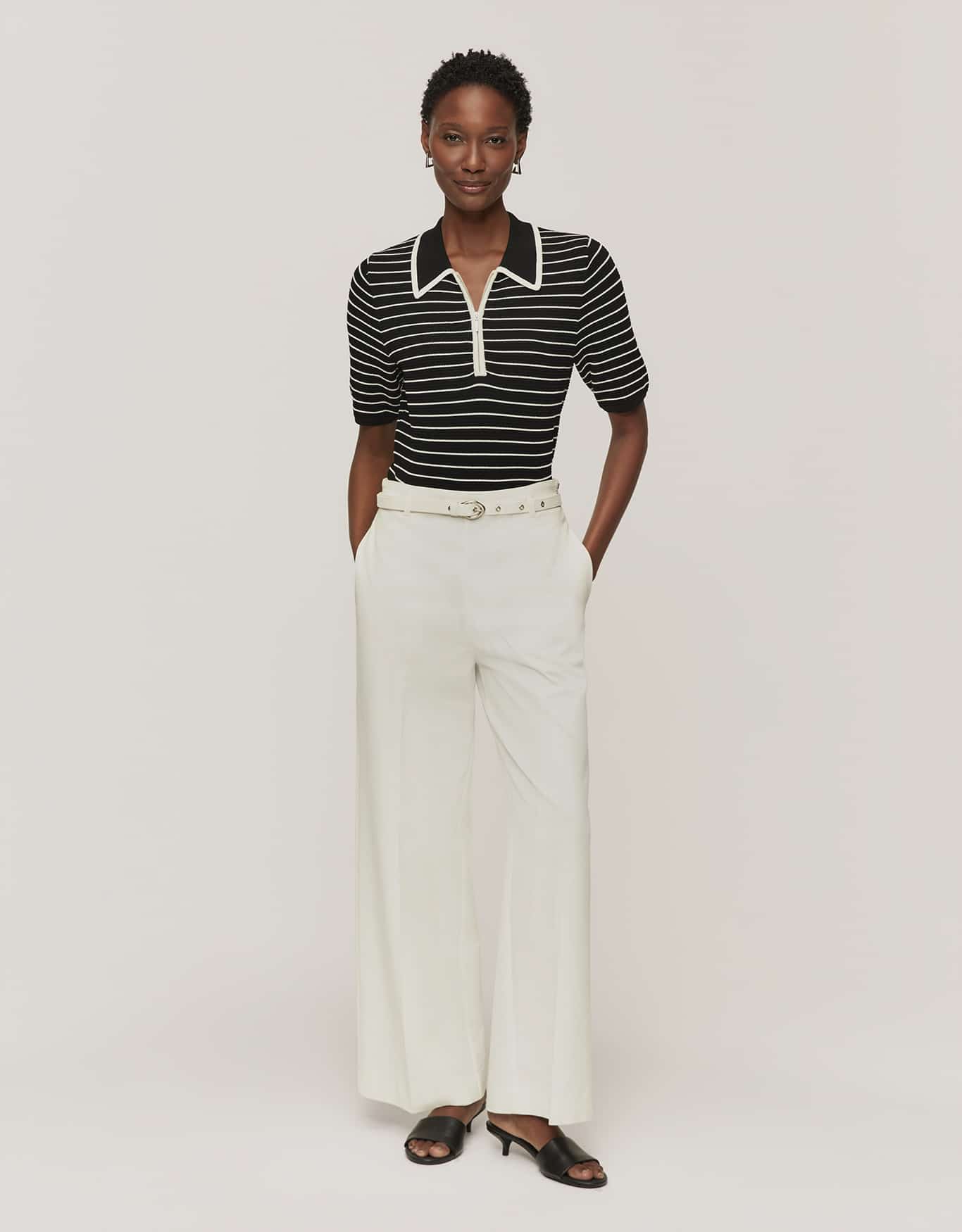 Calça Pantalona Pregas