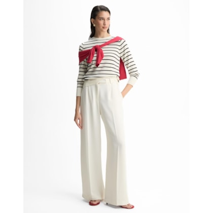 Calça Pantalona Pregas Alfaiatada