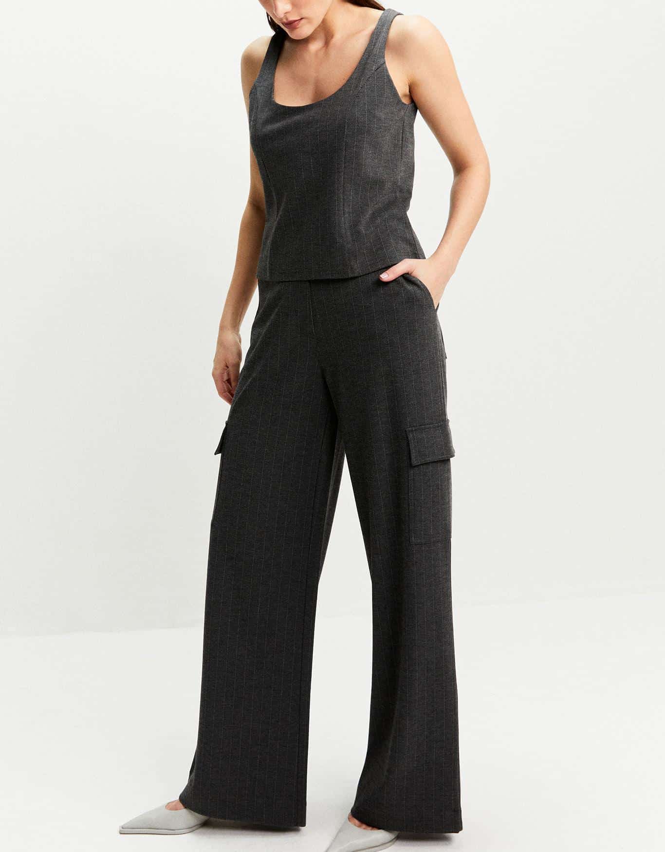 Calça Pantalona Risca de Giz 360