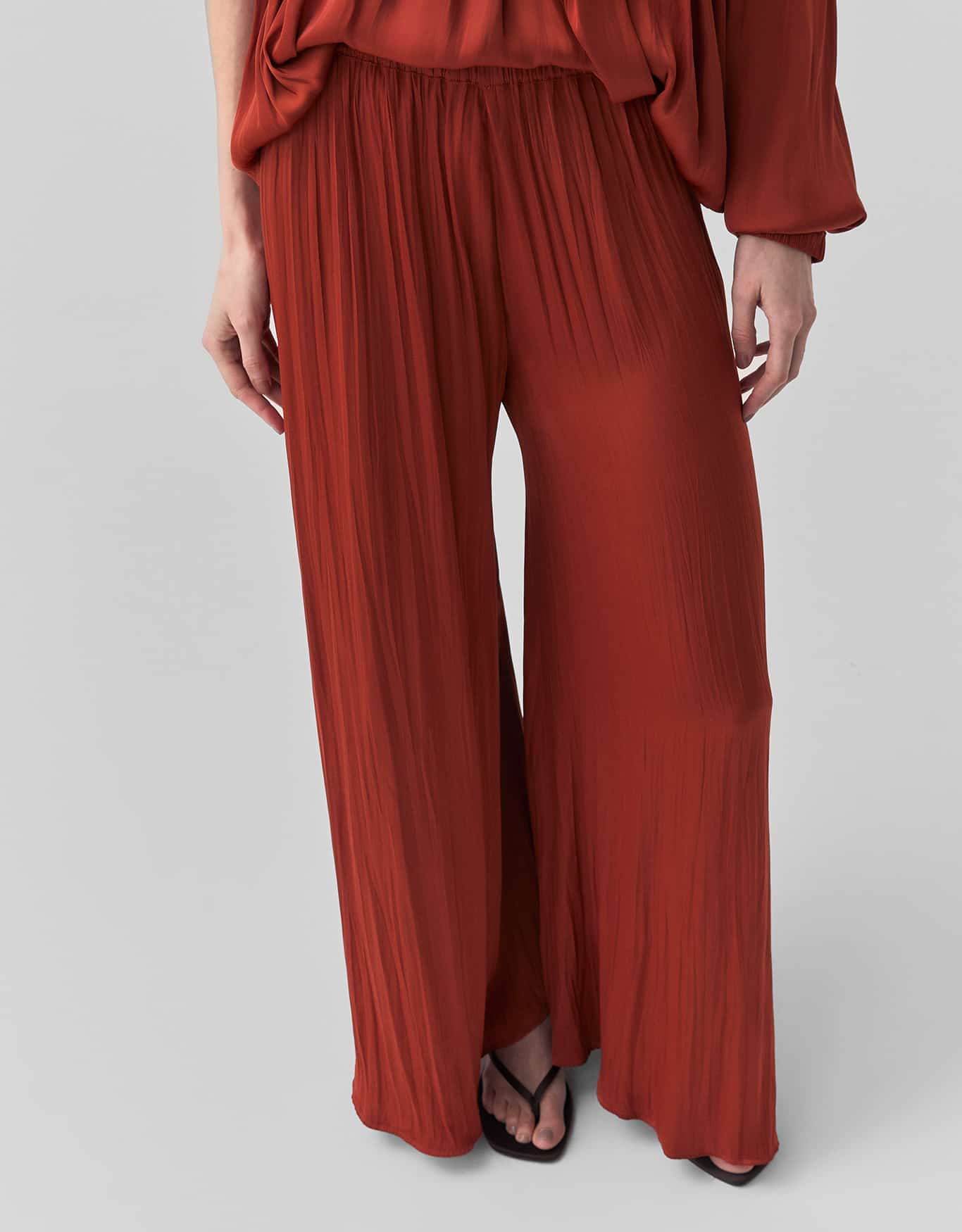 Calça Pantalona Texturizada