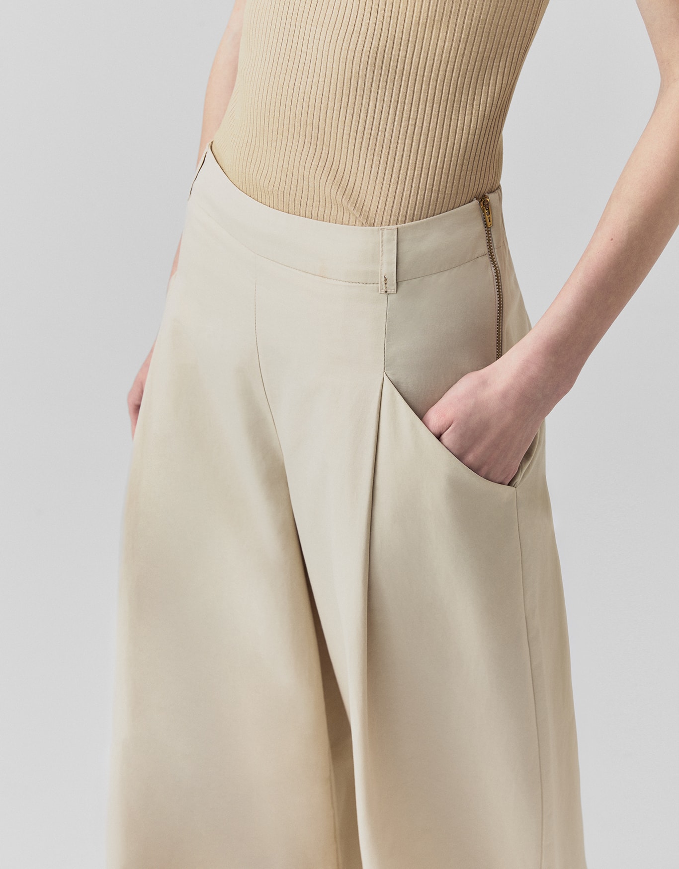 Calça Pantalona Ziper