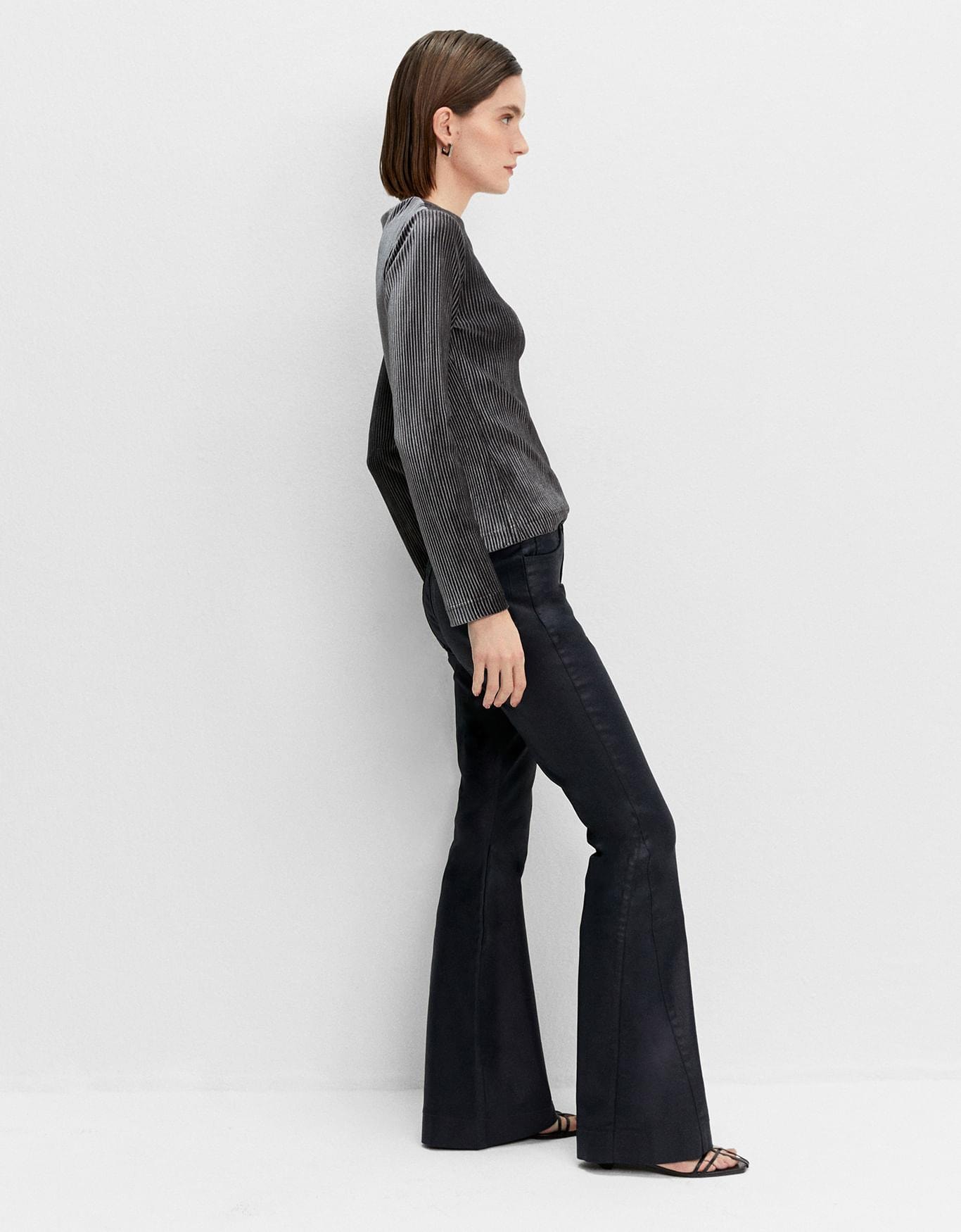 Calça Resinada Boot Cut