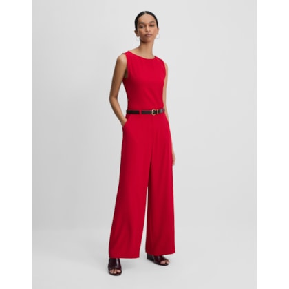 Calça Reta Alfaiatada Vermelho