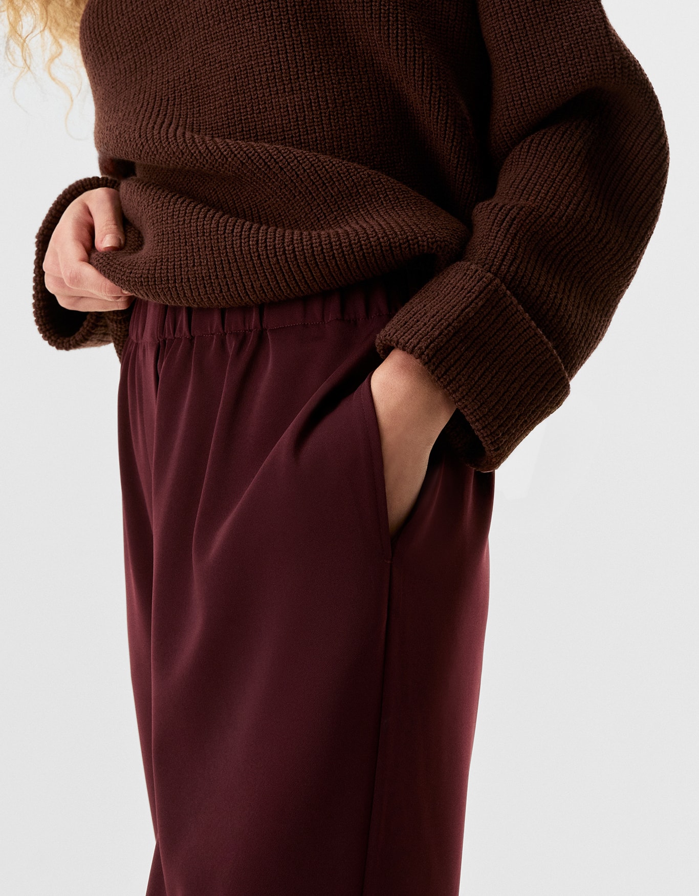 Calça Reta Cós Elastico Alfaiataria Leve