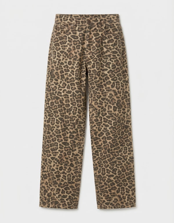 Calça Reta Estampada