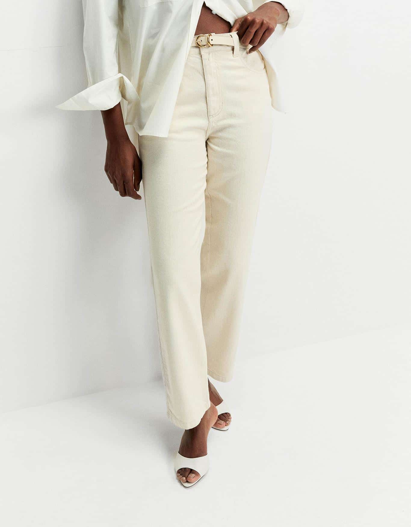 Calça Reta Natural Five Pockets