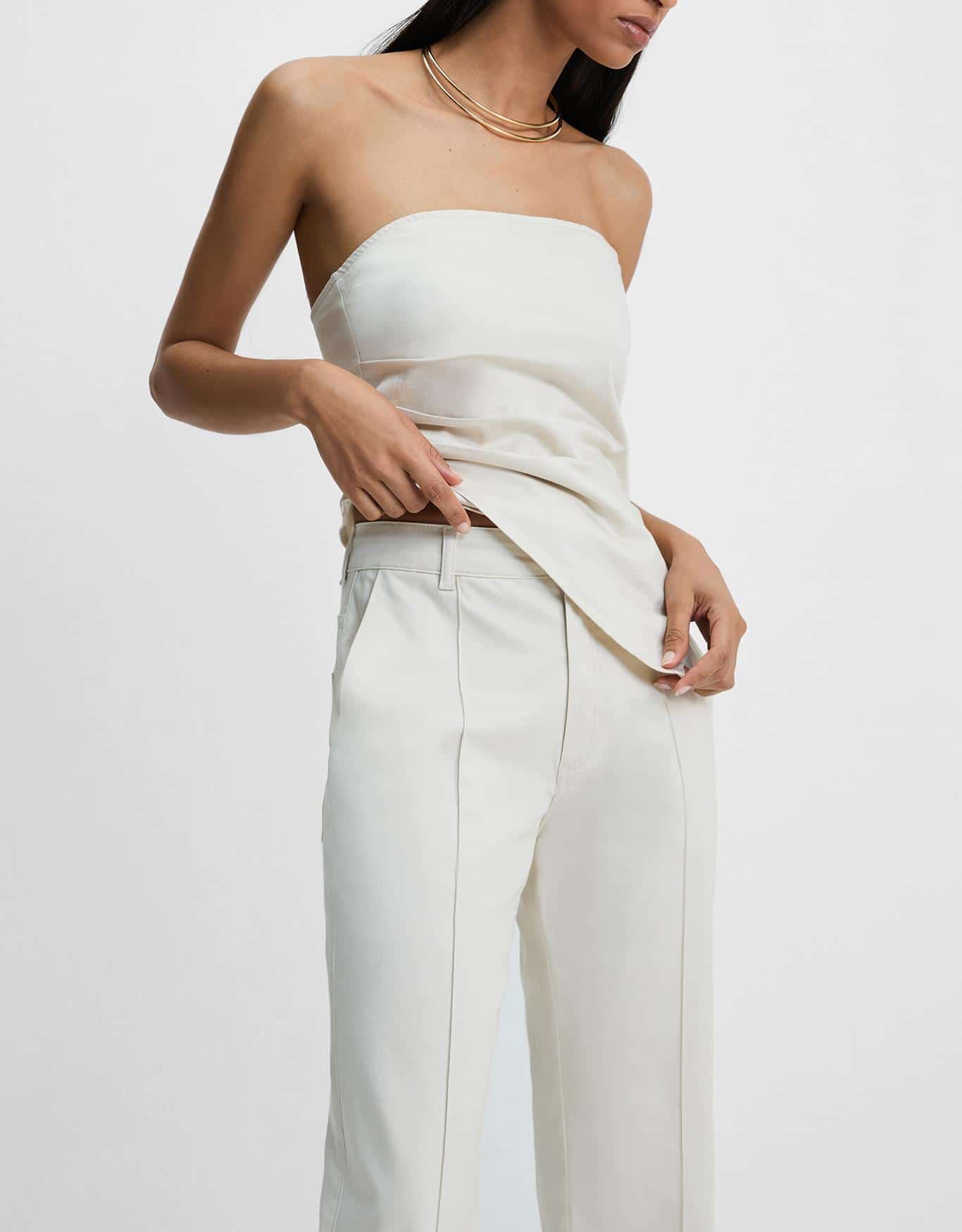 Calça Reta  Nervura