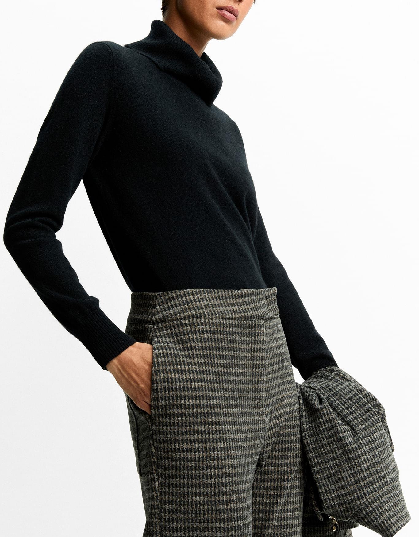 Calça Reta Pied De Poule 360