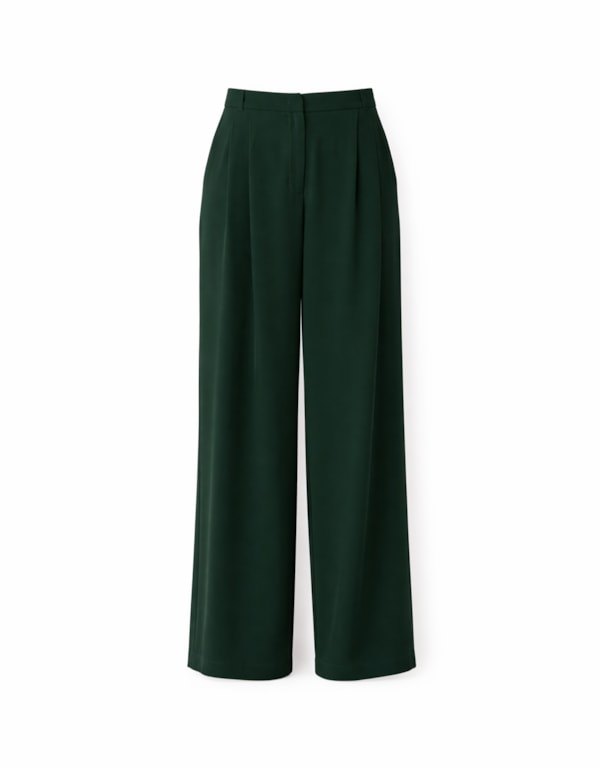 Calça Reta Pregas