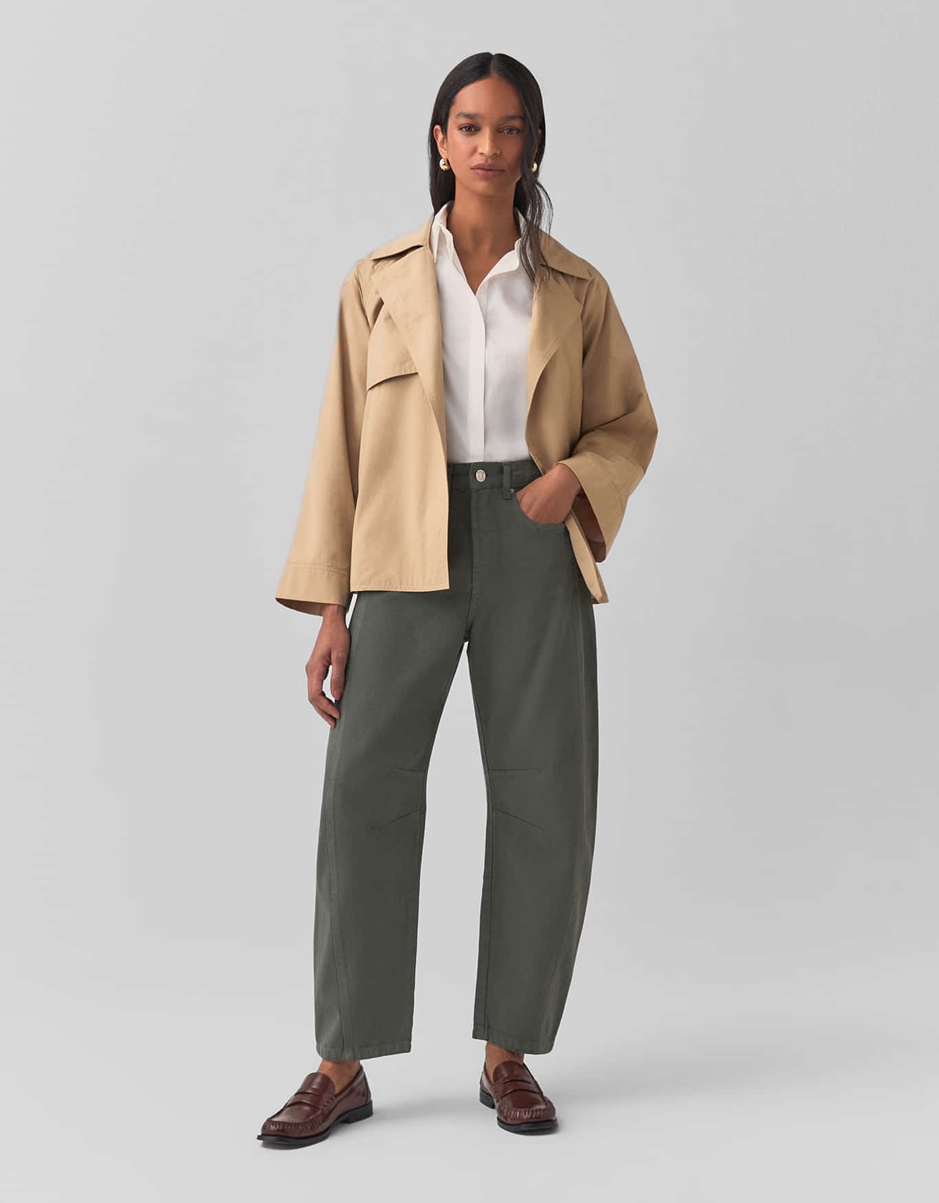 Calça Sarja Baggy Pences