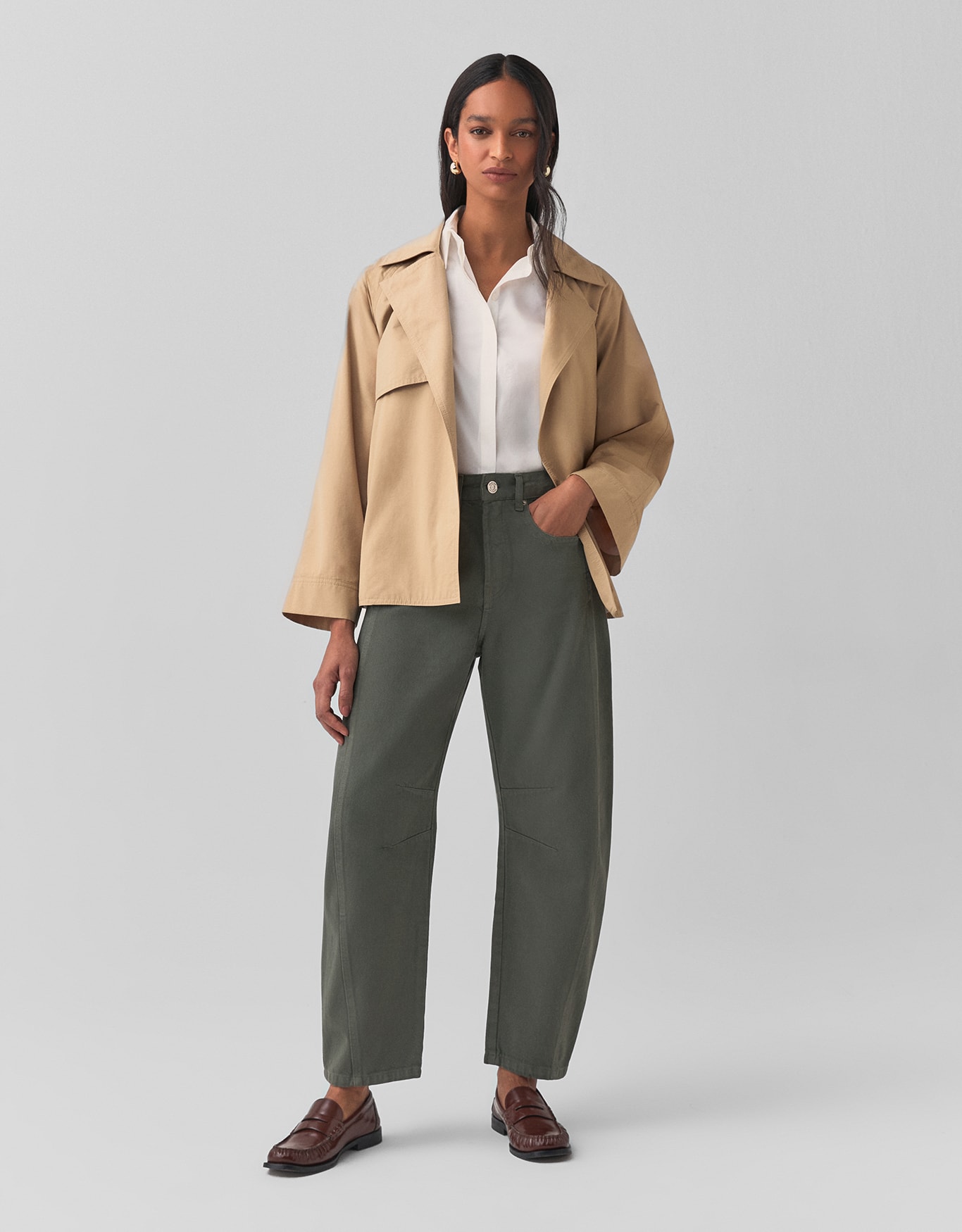 Calça Sarja Baggy Pences