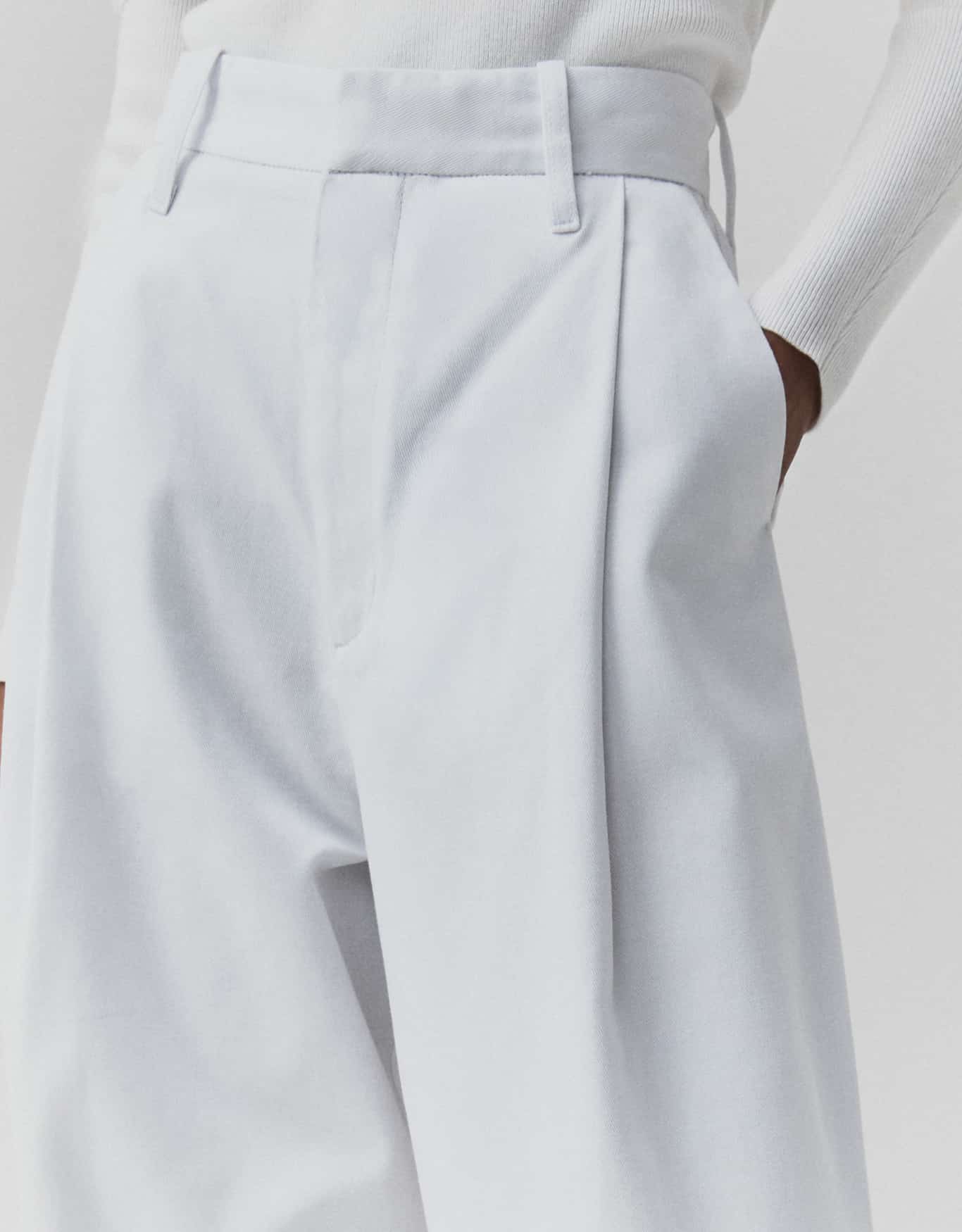 Calça Sarja Pregas