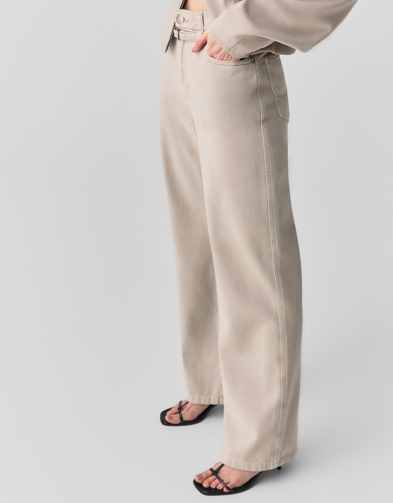 Calça Sarja Reta Cinto