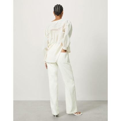 Calça Sarja Reta Com Cinto