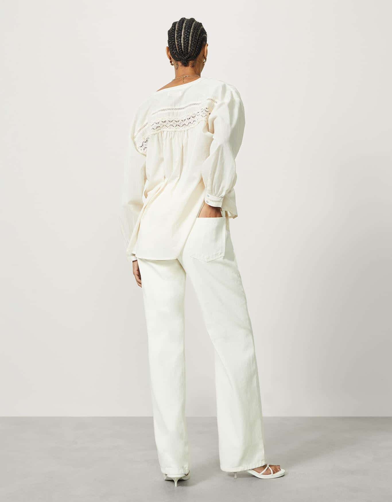 Calça Sarja Reta Com Cinto