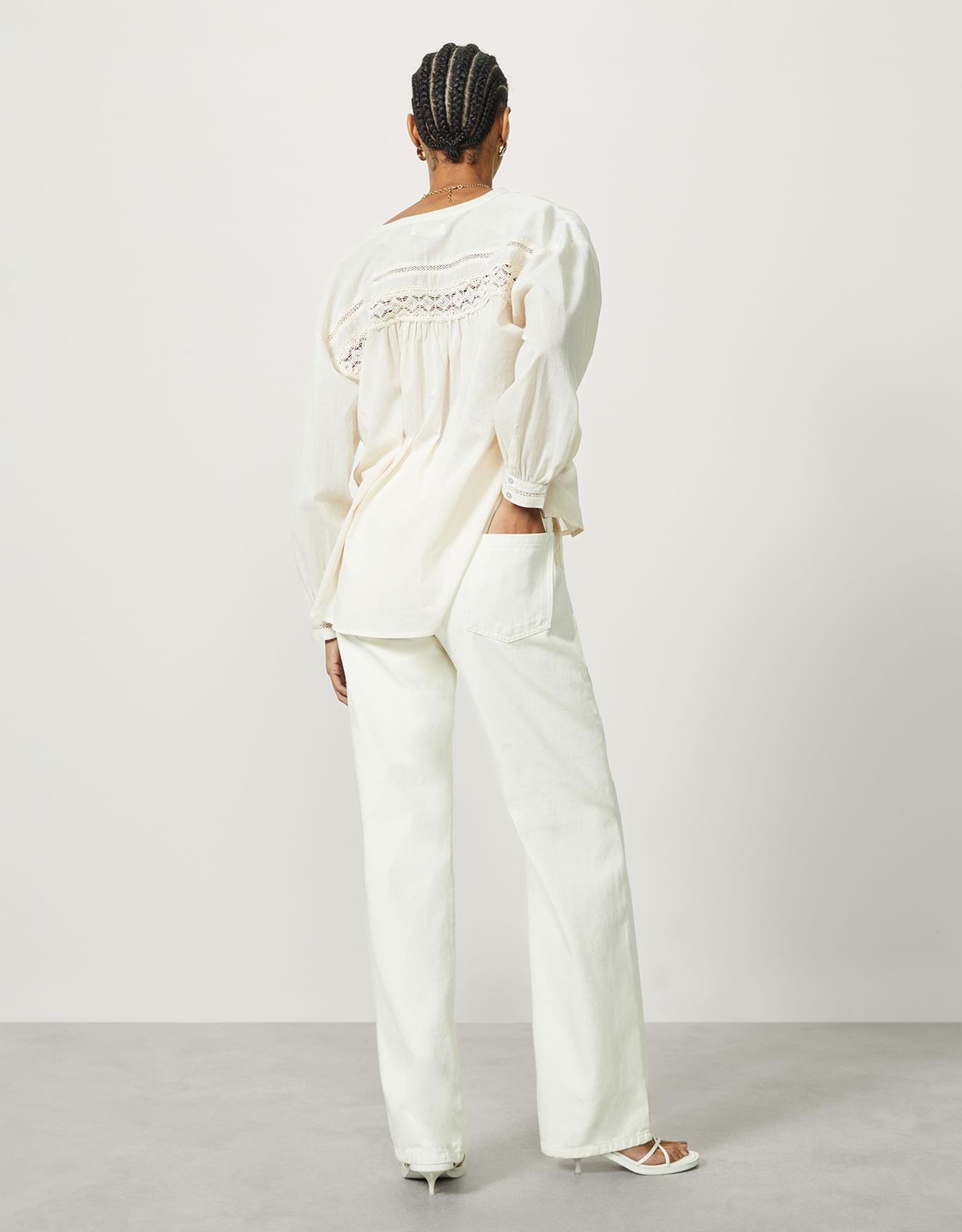 Calça Sarja Reta Com Cinto