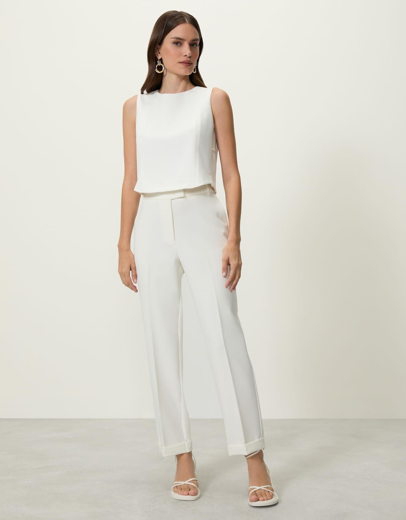 Calça Slim Alfaiatada Off White