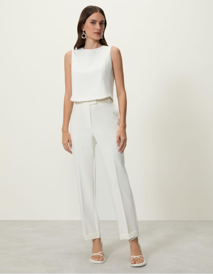 Calça Slim Alfaiatada Off White