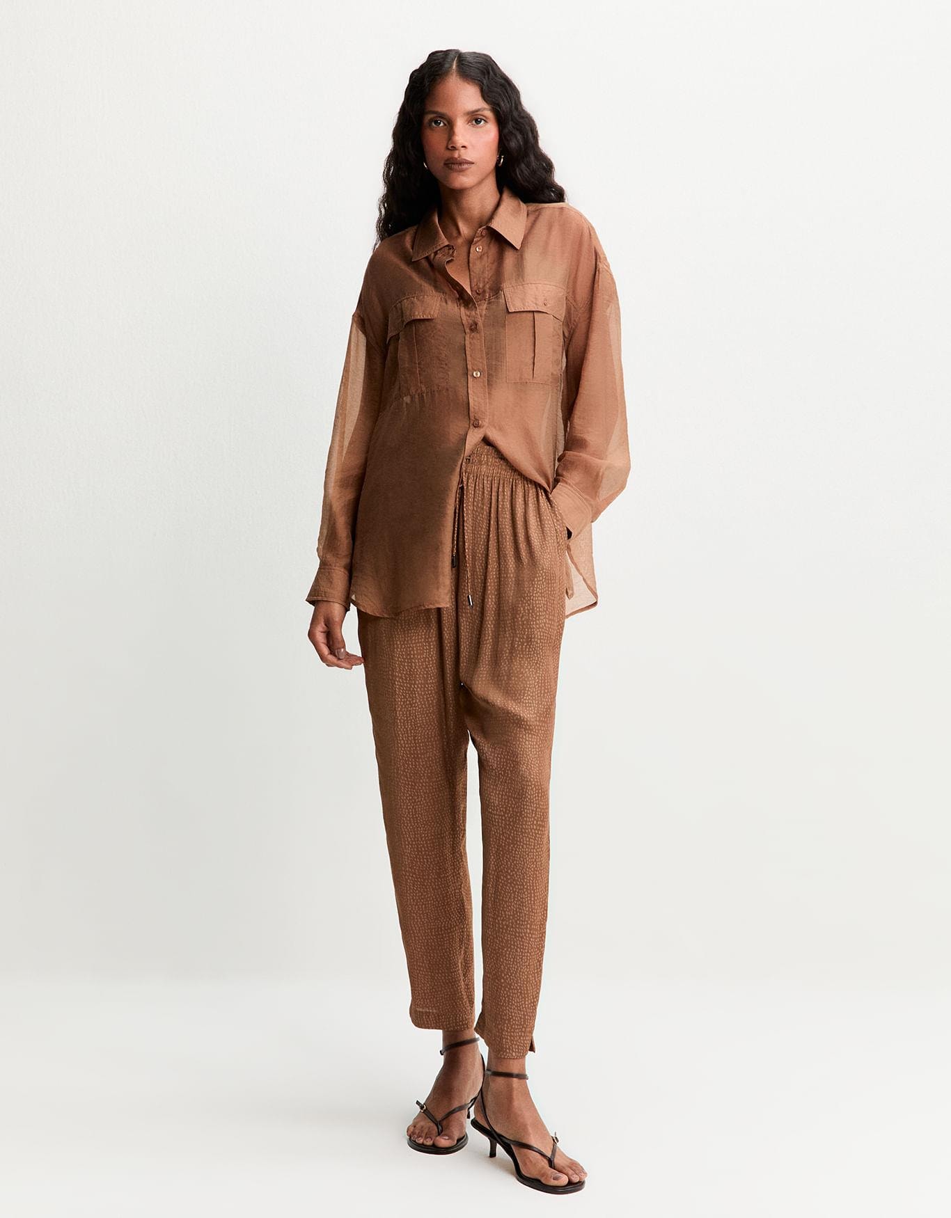 Calça Slim Amarração