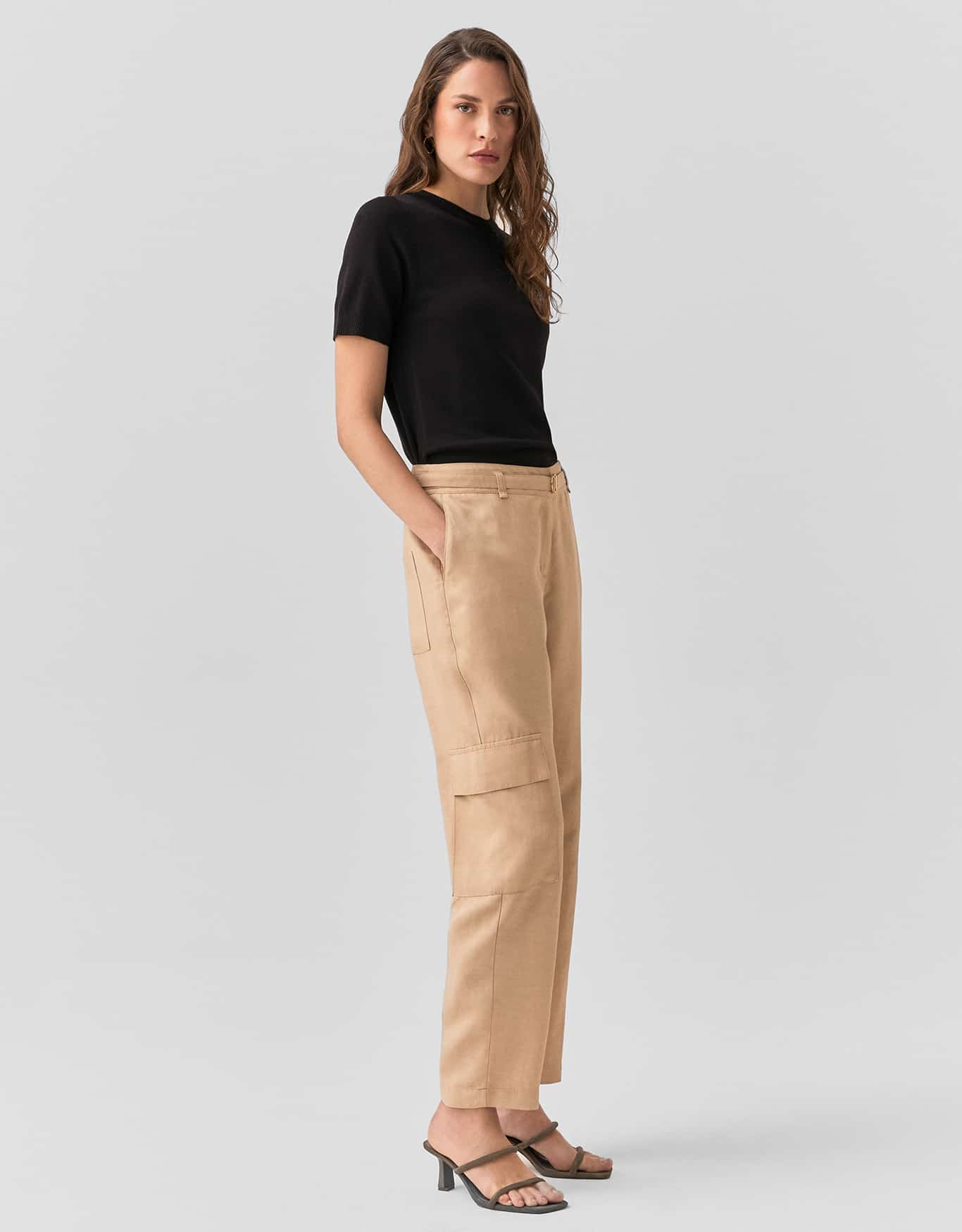 Calça Slim Cargo Cinto