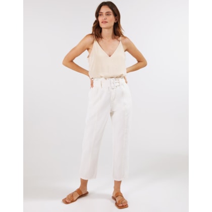 Calça Slim Cinto Pespontado