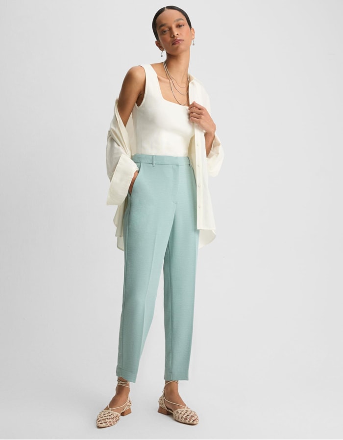 Calça Slim Com Bolsos