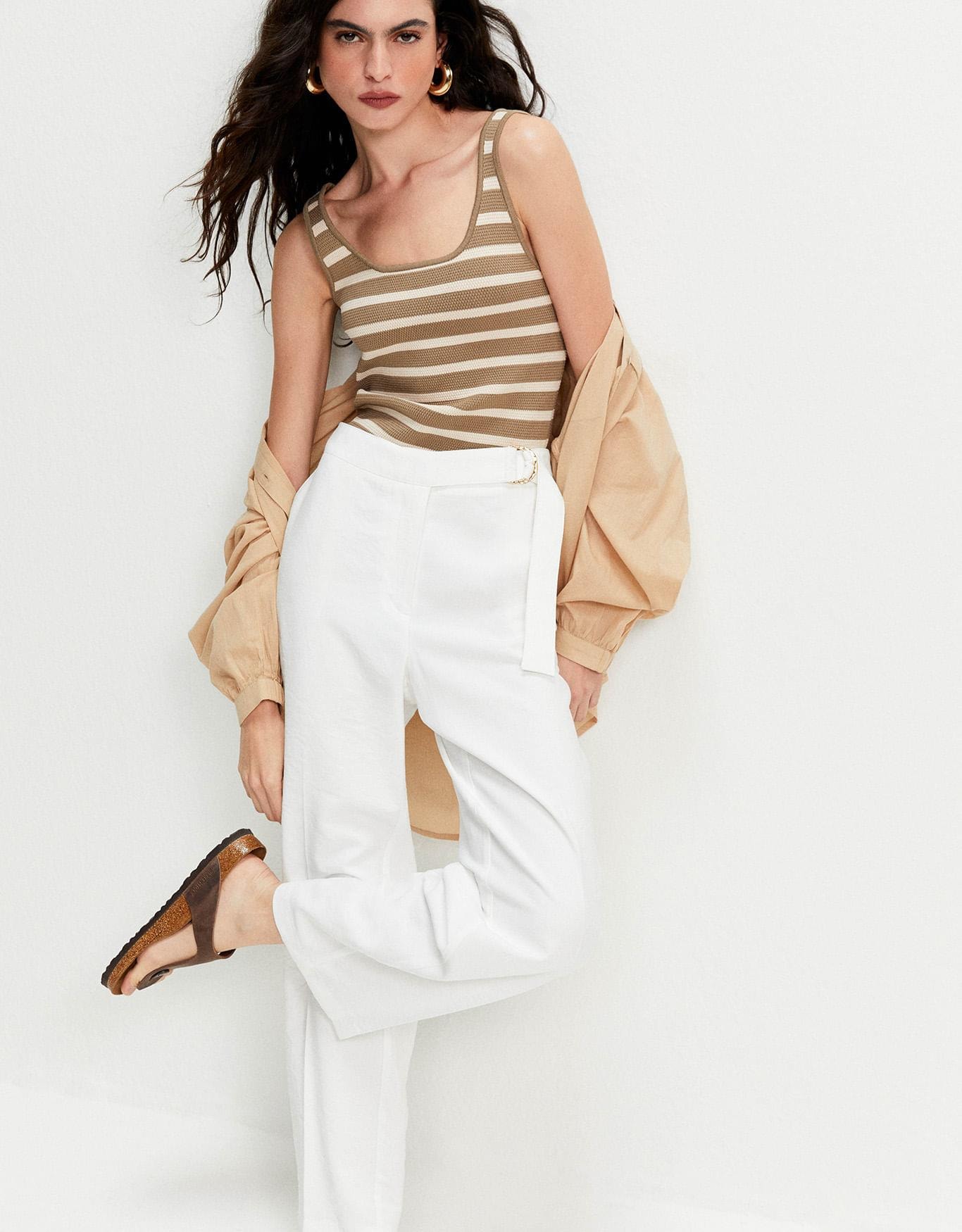 Calça Slim Transpasse