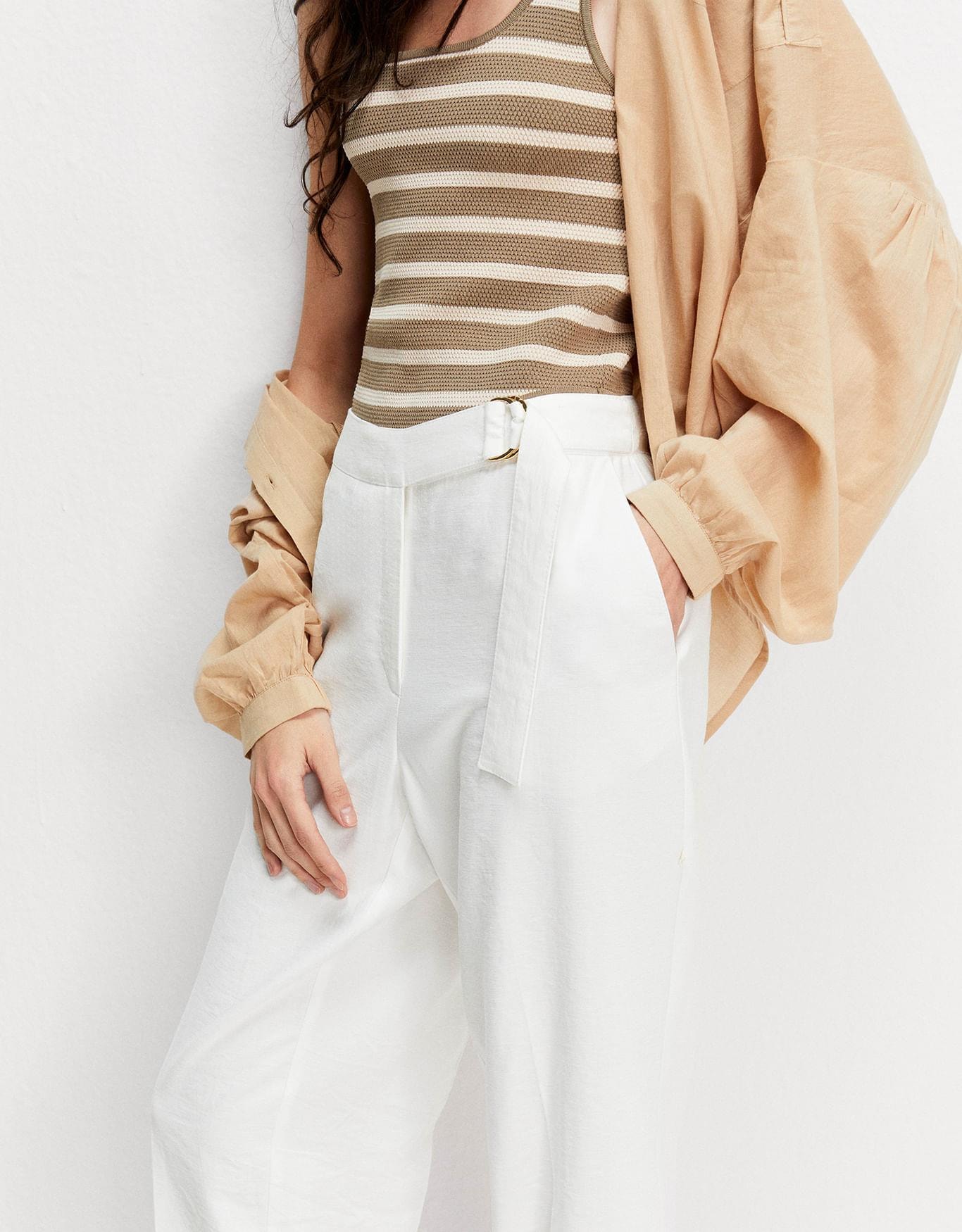 Calça Slim Transpasse