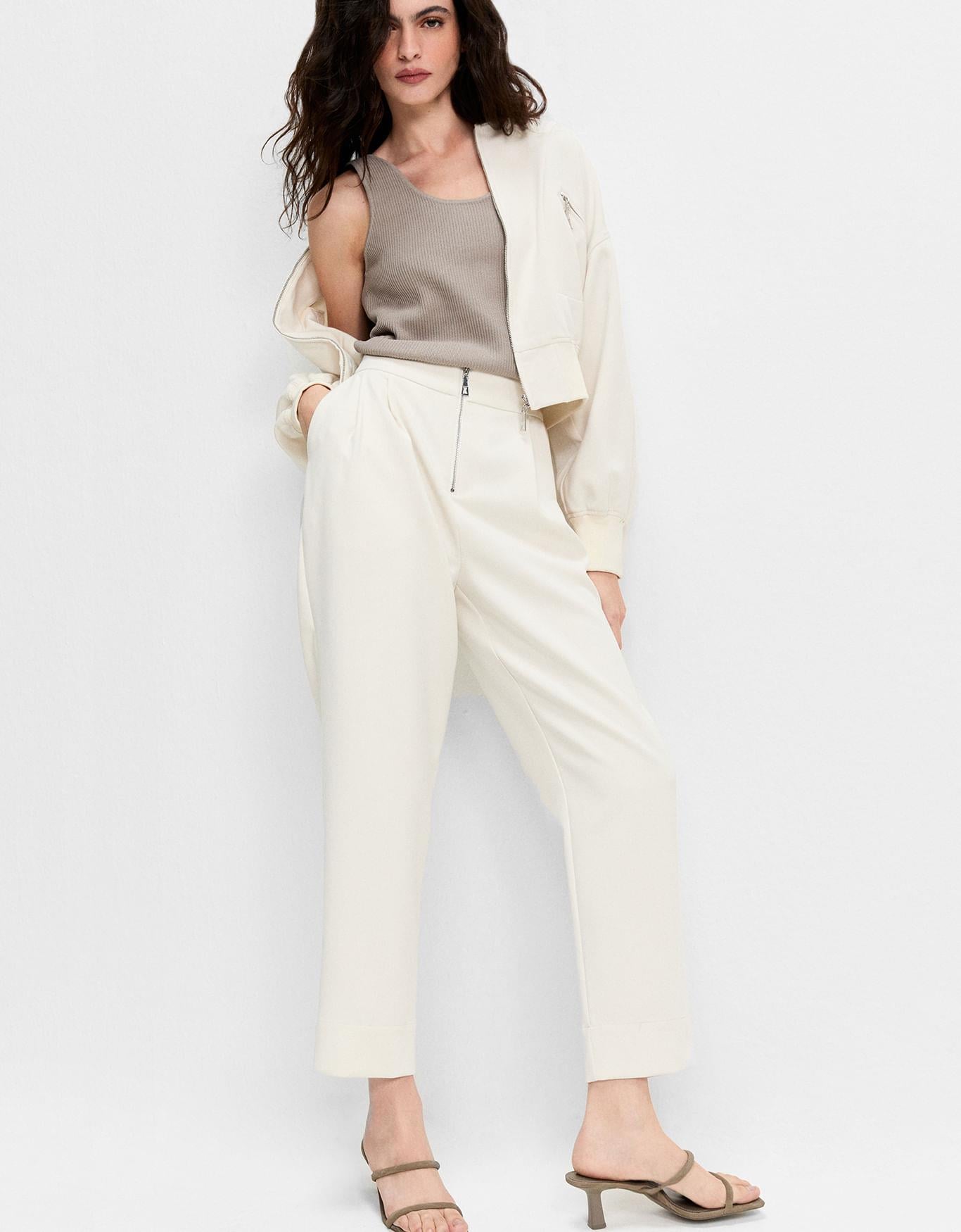 Calça Slim Vista Com Zíper