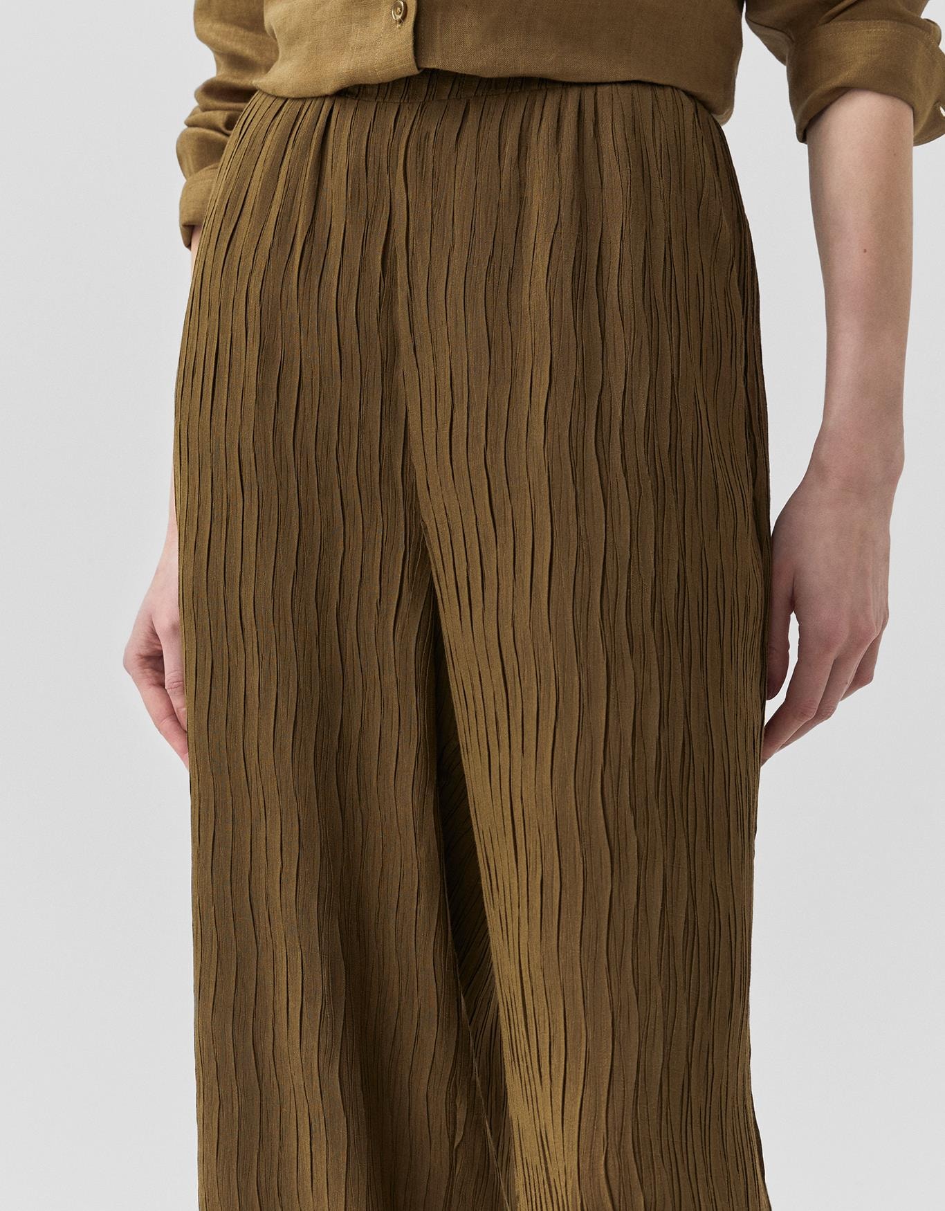 Calça Texturizada Pantalona