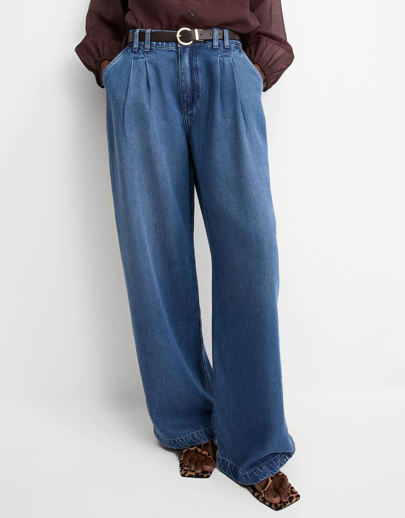 Calça Wide com Prega