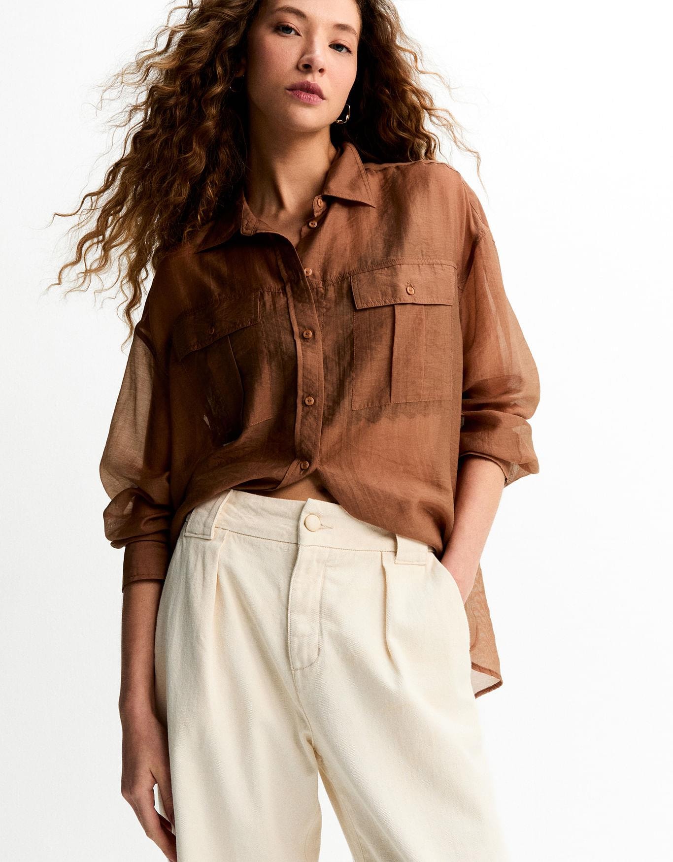 Calça Wide  Natural