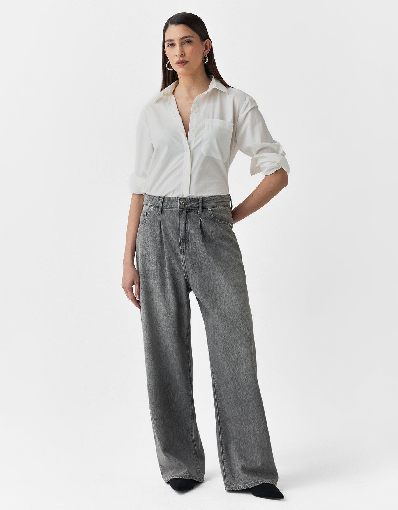 Calça Wide Prega Cós