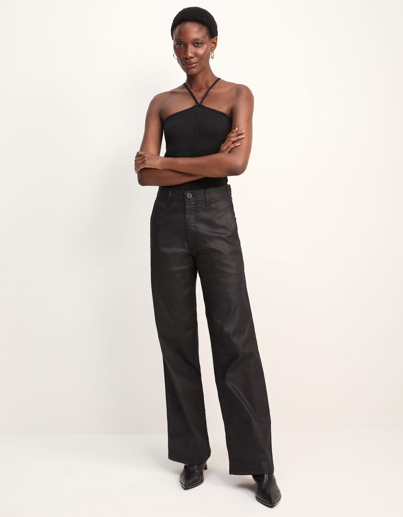 Calça Wide Resinada