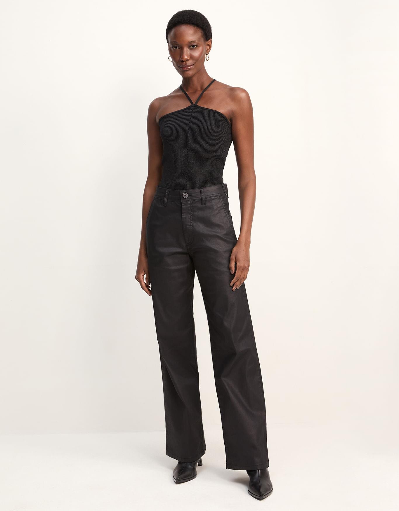 Calça Wide Resinada